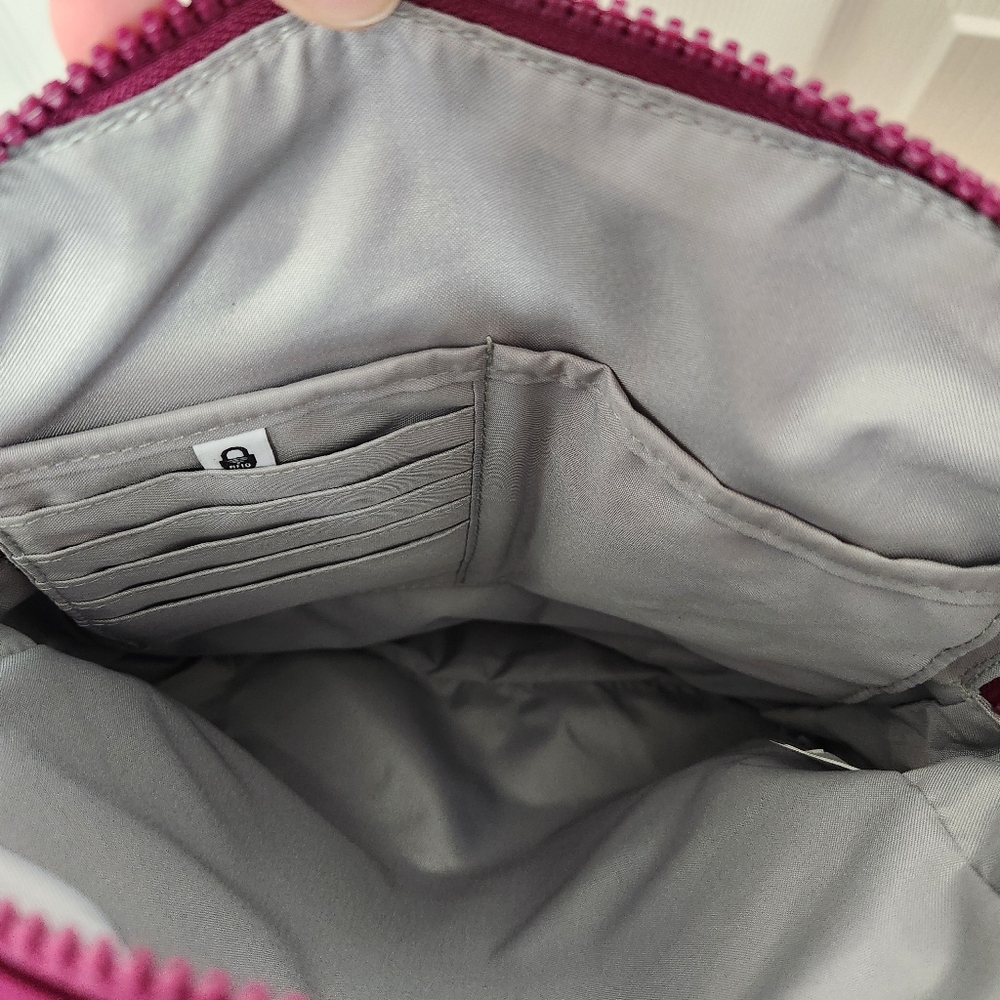 Baggallini Raspberry Convertible Nylon Backpack Crossbody - Picture 10 of 17
